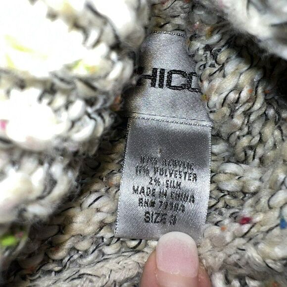 Chicos Long Sleeve Turtleneck Sweater Silk Blend Size XL - Picture 3 of 3